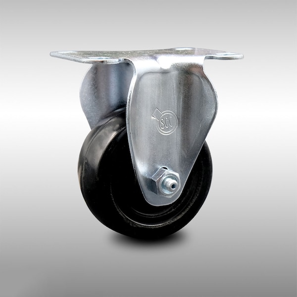 Service Caster 3 Inch SS Hard Rubber Wheel Rigid Top Plate Caster SCC-SS20R314-HRS - main